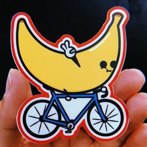 Banana Bicycle Commuter Vinyl Sticker