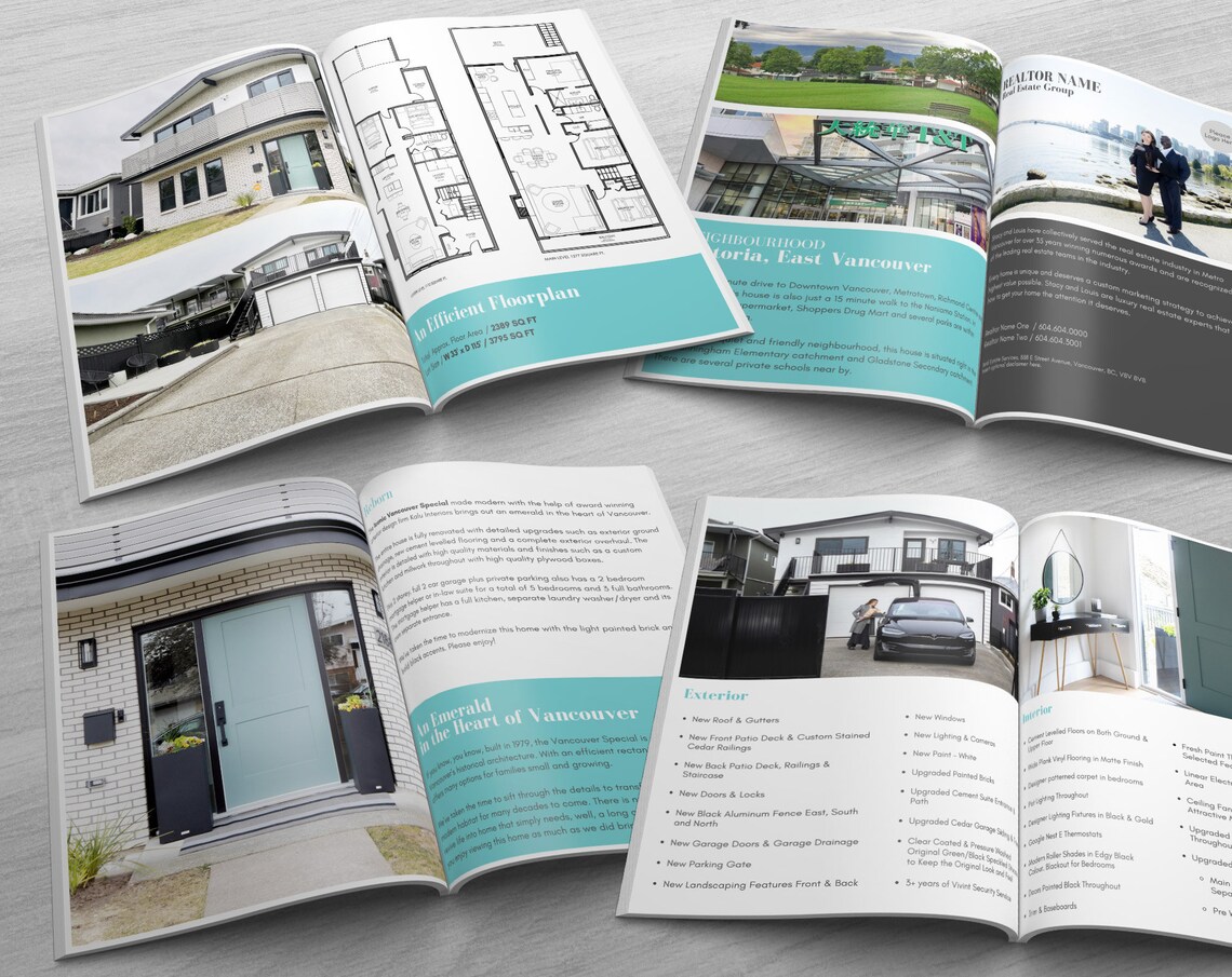Real Estate Seller Booklet Brochure Portrait Marketing Etsy