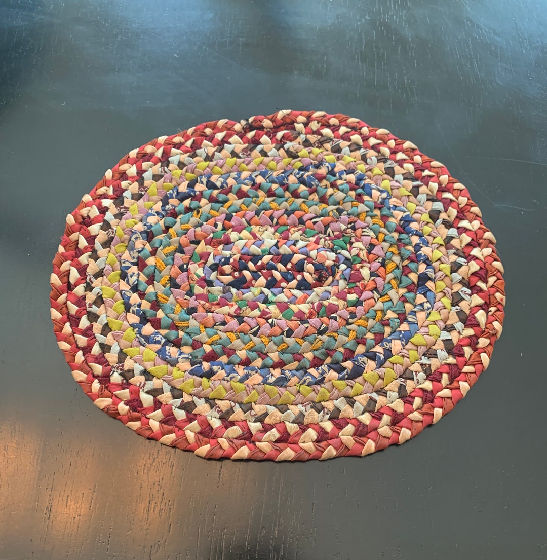 Vintage Braided Rug Miniature Great Handmade Quality Childs Etsy