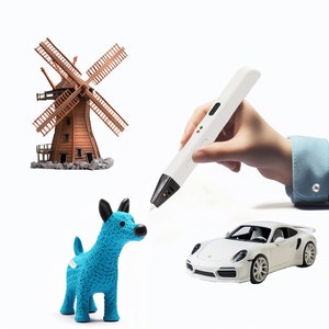 Sleek 3D Printing Pen - Easy-to-Hold, Adjustable Temperature for ABS & PLA Filaments - Unleash Your Creativity