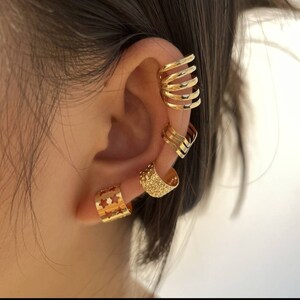 4pcs / Gold Ear Cuff Set Ear Wrap,Dainty Ear Cuff,Ear Cuff Earring ,No Piercing,Gift for Her,Birtday Gift''''