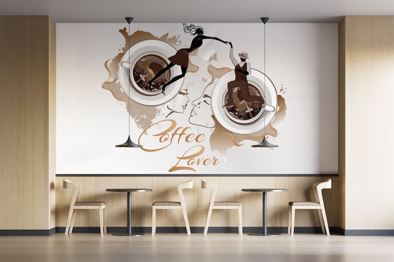 Custom Sizes Coffee Wall Posters, Cafe Wallpaper, Coffee Shop Wall ...