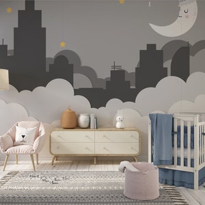 Diejenigen, die schlichte und pastellfarbene Kinder-Tapeten, Himmel- und Wolken-Kinderzimmer-Wandbild, Unisex-Kinderzimmer-Himmel-Peel-and-Stick-Tapeten bevorzugen