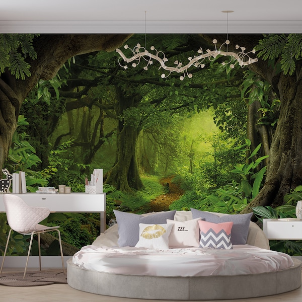 Large Wall Murals Forest Etsy