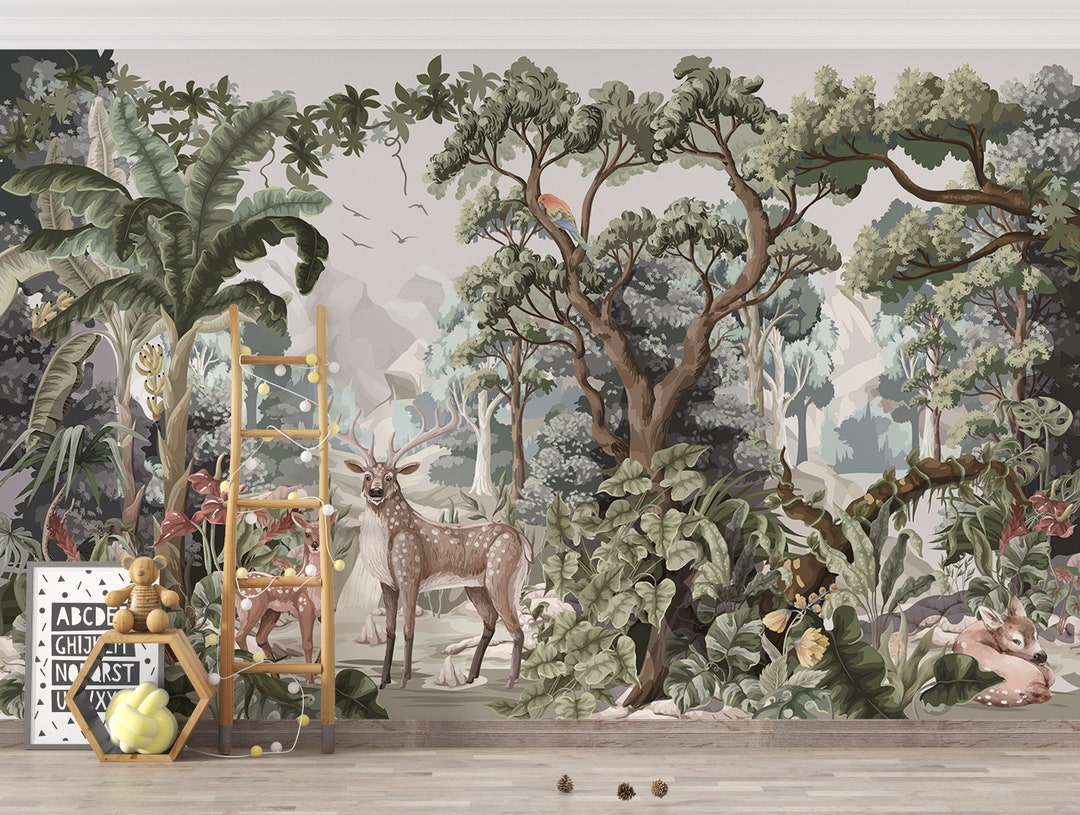 3D Childlike Houses And Woods 2239 Wall Murals
