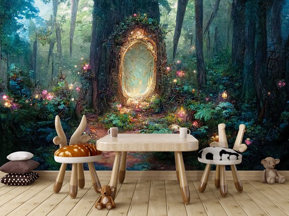 Fairy Tree In Mystic Forest Wall Mural Wallpaper