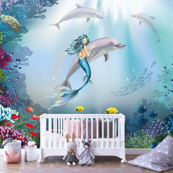 Mermaid Wallpaper - Etsy