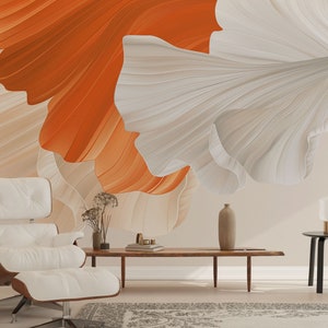 Moderne Tapete mit 3D-Effekt, abstrakte Wandkunst, Büro-Tapete, leicht entfernbare Wandpastellfarben-Wandbild, weiche Farben-Wohnzimmer-Tapete