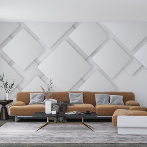 Carta da parati geometrica staccabile e incollabile in 3D, carta da parati con effetto 3D, carta da parati moderna in stile Art Deco, carta da parati rimovibile scandinava, arredamento della camera