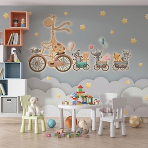 Kinderzimmer Wolken Wanddekor, Himmel und Wolken Kinderzimmer Wandbild, Unisex Jungen Gils Kinderzimmer Himmel Peel And Stick Tapete, Spielzimmer Wandbild