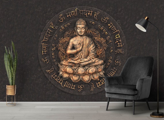 Buddha Statue And Mandala Background. 3D Rendering. Stock Photo, Picture  and Royalty Free Image. Image 207948128.