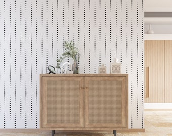 Geometric Wallpaper, Pattern Wallpaper, Removable Wallpaper, Black and White Wallpaper, Bathroom Peel and Stick Wallpaper, Modern Wallpaper