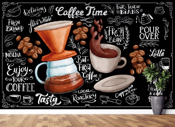 Größe Poster Wandbild Wand Cafe Benutzerdefinierte CafeShop