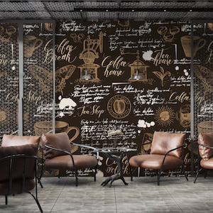 Eleganti poster da parete personalizzabili per bar, murale in stile francese per bar, murales per bar, carta da parati per bar, carta da parati staccabile e adesiva per ristoranti