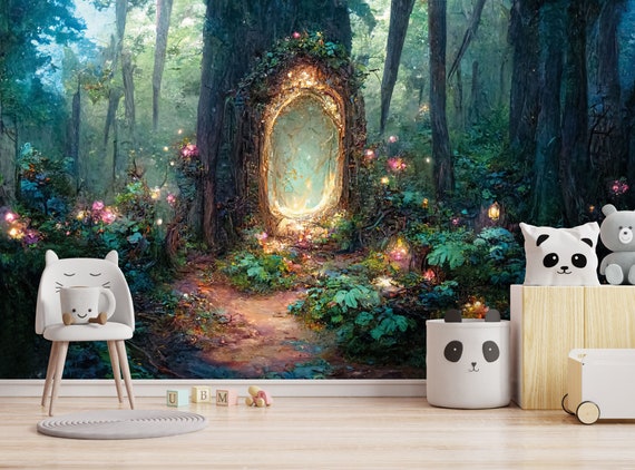 Dimensions Woodland Wallpaper Fine Decor Wild Flowers Animals