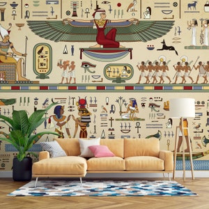 Ancient Egypt Mythology Wallpaper | Egyptian Historical Wall Frescoes ...
