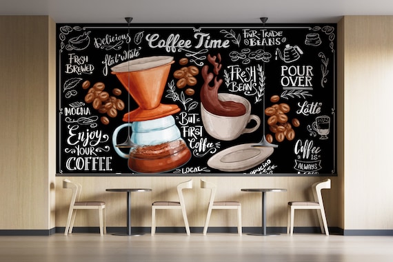 Cafe Wand Wandbild Größe Poster Benutzerdefinierte CafeShop