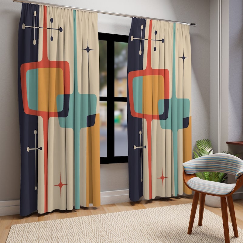 Mid Century Modern Curtains Etsy — free download