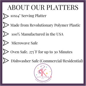 a sign that says about our platters