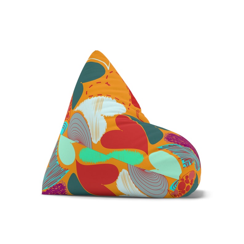 Retro Color Pattern - Sustainably Made Bean Bag Chair Cover