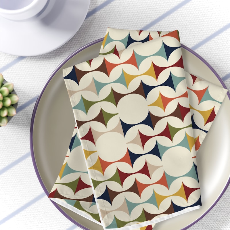 Patterned Napkins Geometric Pattern Napkins - Etsy