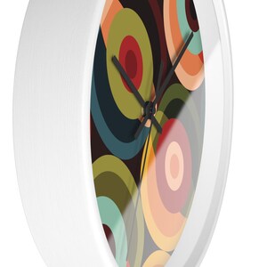 Mid Century Modern Orbs Wall Clock, Retro 60s Geometric Atomic Era Home ...