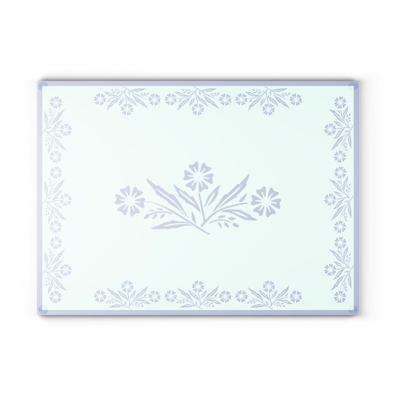 Pyrex Board Corning Ware Blue Cornflower Cutting Board: Mid Century Modern Glass ...