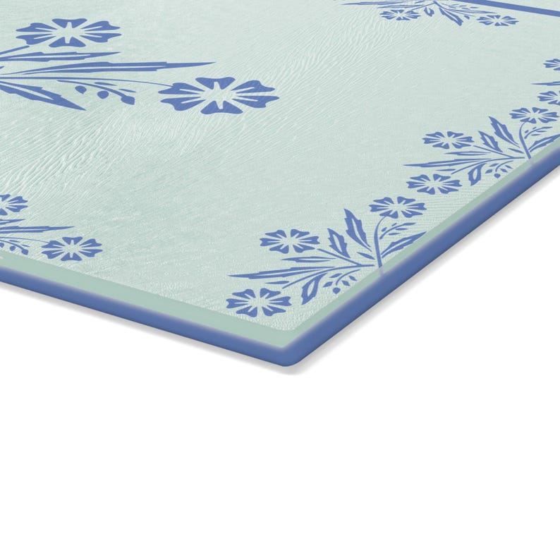 Pyrex Board Corning Ware Blue Cornflower Cutting Board: Mid Century Modern Glass ...