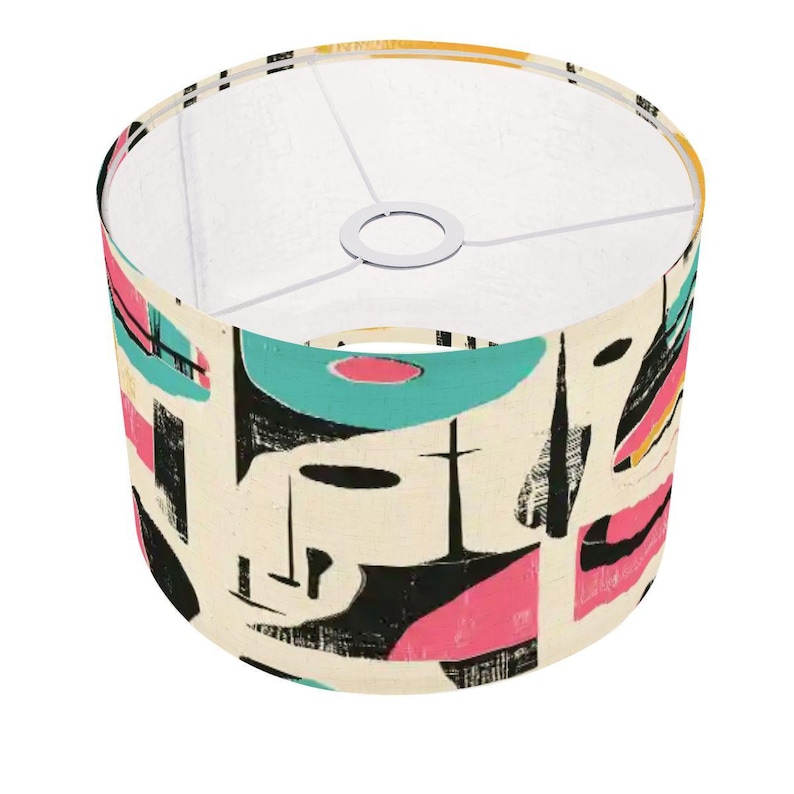 Mid Century Modern Retro Abstract Lamp Shade - Etsy
