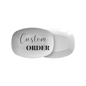 Custom & Personalized Platter, Add Your Own Text, Photo, Logo or Artwork, Personalized Serving Trays, Custom Serving Dishes, Grill image 6