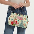 Retro Kitsch Christmas Kisslock Purse, Vintage 50s Holiday Handbag, Mid Century Modern Festive Bag