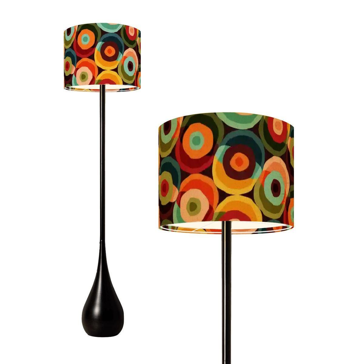 Groovy 70s Retro Vintage Orbs Teardrop Floor Lamp, Mid Century