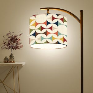 Lámpara de pie de arco moderna escandinava, diseño geométrico retro de los años 60, iluminación de acento moderna de mediados de siglo, decoración del hogar de estilo nórdico. imagen 1