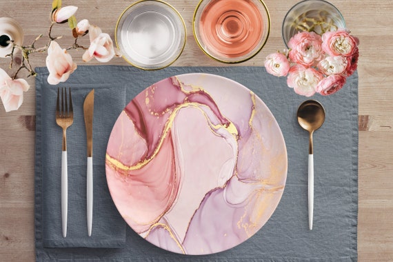 Marble melamine plates cheap