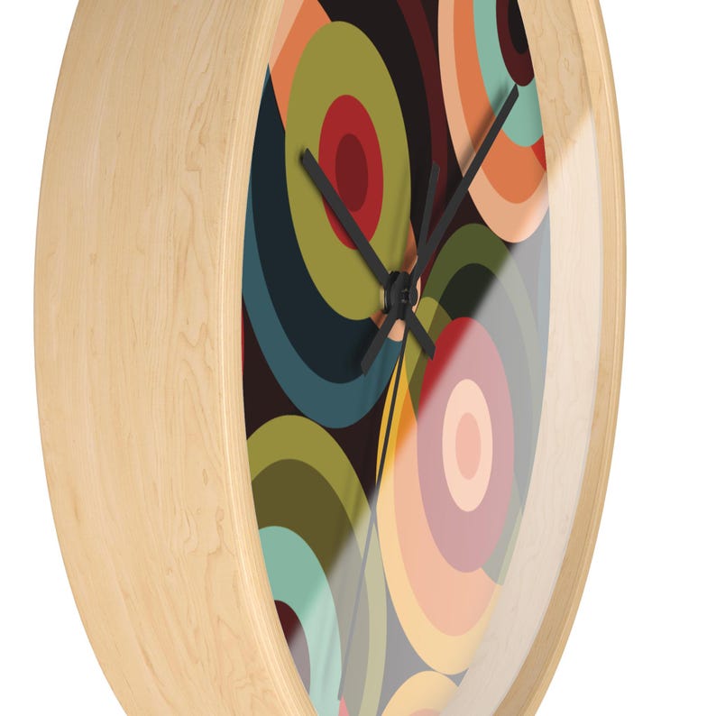 Mid Century Modern Orbs Wall Clock, Retro 60s Geometric Atomic Era Home ...