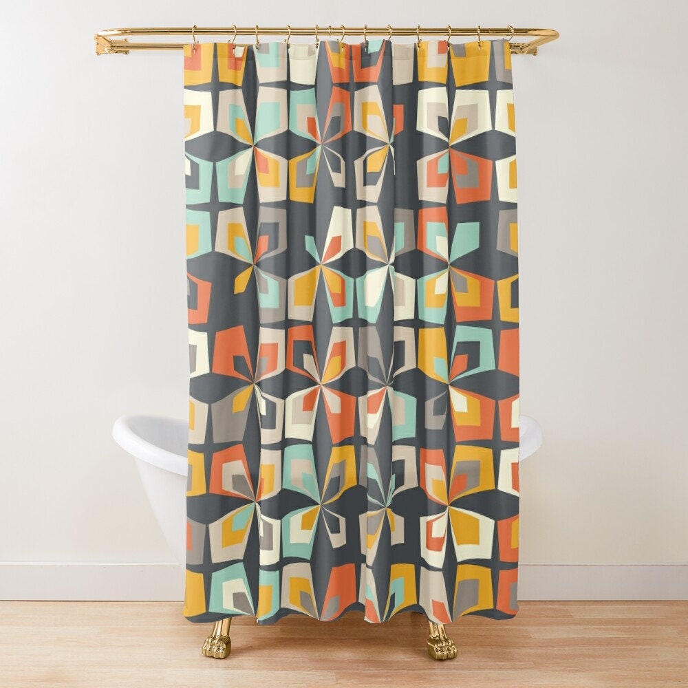 MitoVilla Tenda Da Doccia In Tessuto Floreale Bohémien – Vintage Con Ganci Inclusi, Decorazione Bagno Chic
