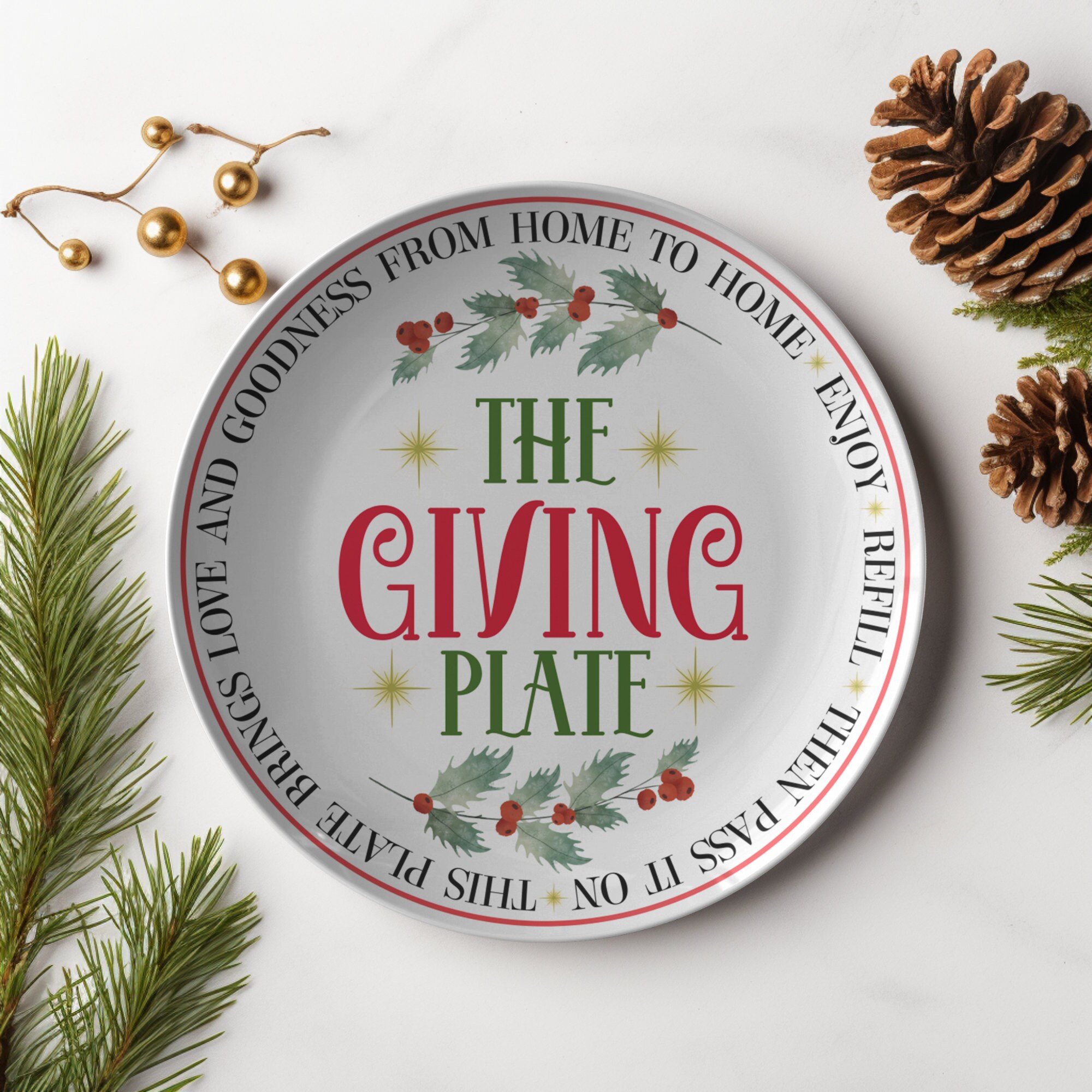 The Giving Plate Circle of Giving Holiday Thanksgiving Christmas Dinner Pass Along Plate 125081423 Etsy UK