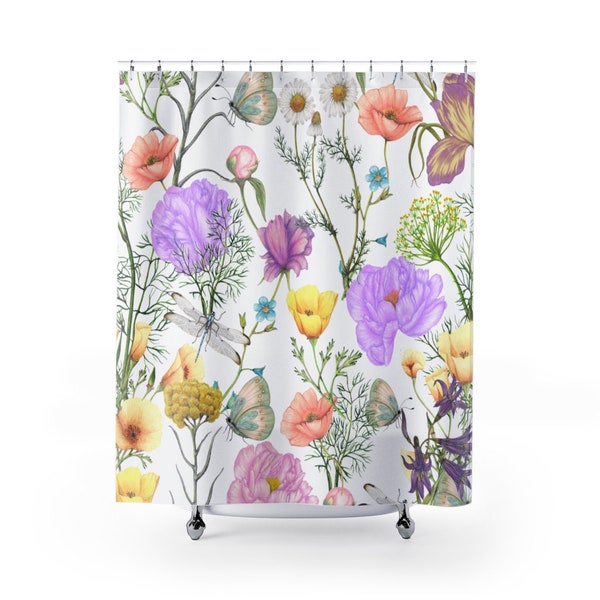 Fabric Shower Curtain Etsy