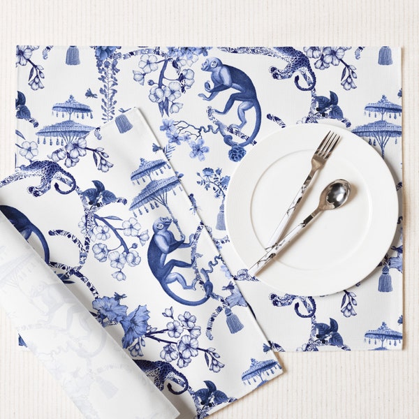 Blue and White Placemats Etsy