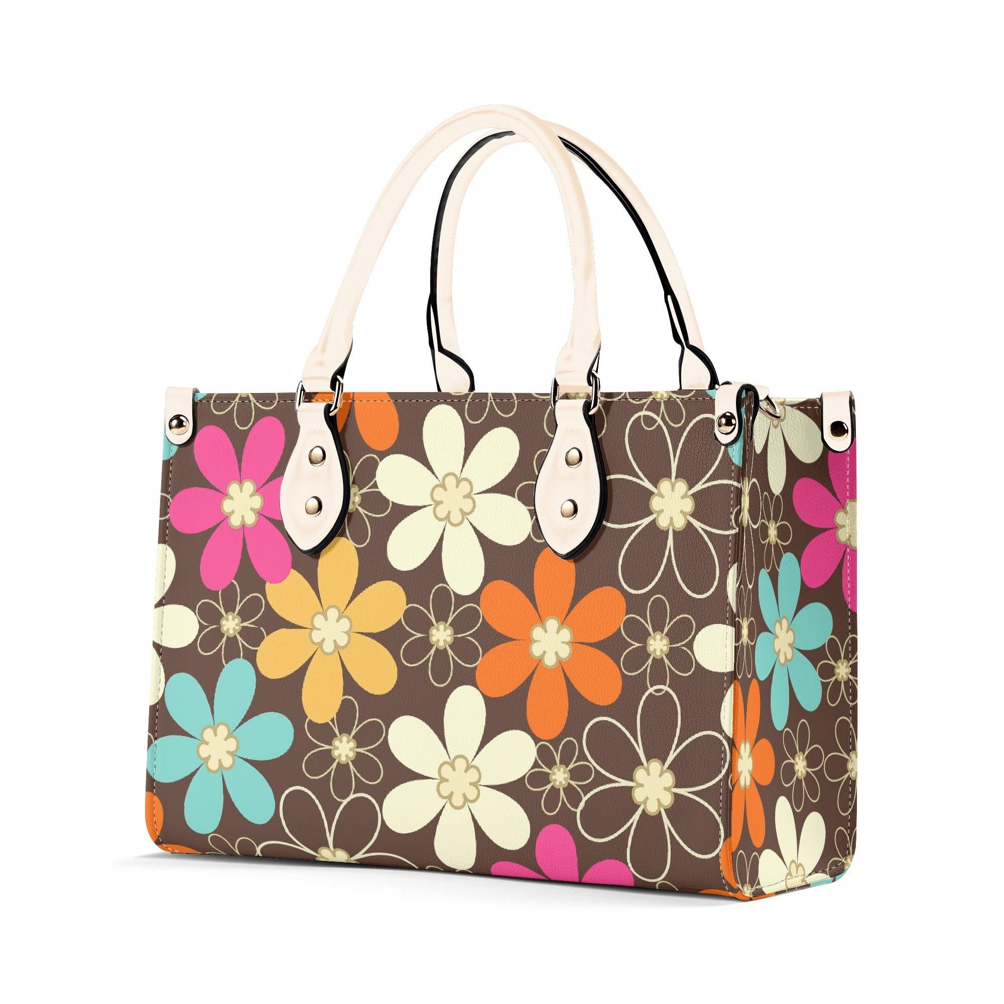 Retro 60s Mod Daisy Handbag, Mid Century Modern Floral Groovy Mod
