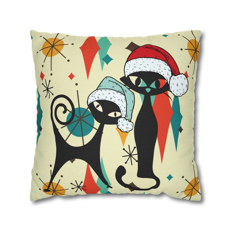 Custom Cat Christmas Pillow, Holiday Decor, Pet Lovers Gift