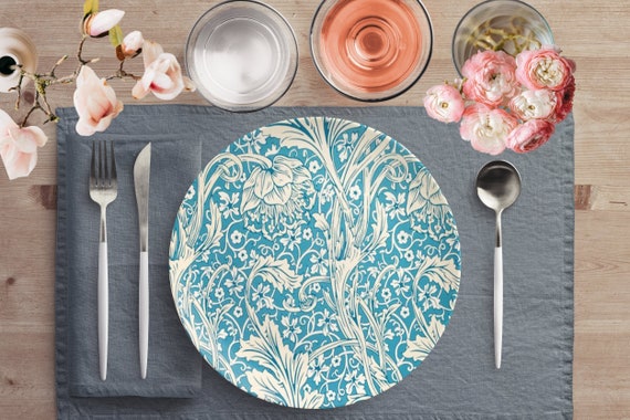 Floral Dinner Plate Spring Floral Dinnerware Set Decorative Floral Plate 10 Inch Dinner Plate Set Blue Floral Tableware Set No Melamine Etsy Canada