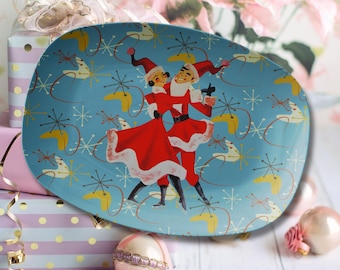 Retro Vintage 50s Franciscan Diamond Starburst Kitsch Christmas