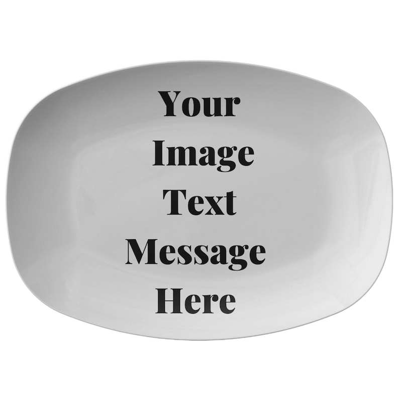 Custom & Personalized Platter, Add Your Own Text, Photo, Logo or Artwork, Personalized Serving Trays, Custom Serving Dishes, Grill image 2