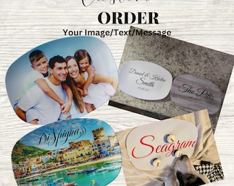 Custom & Personalized Platter, Add Your Own Text, Photo, Logo or Artwork, Personalized Serving Trays, Custom Serving Dishes, Grill