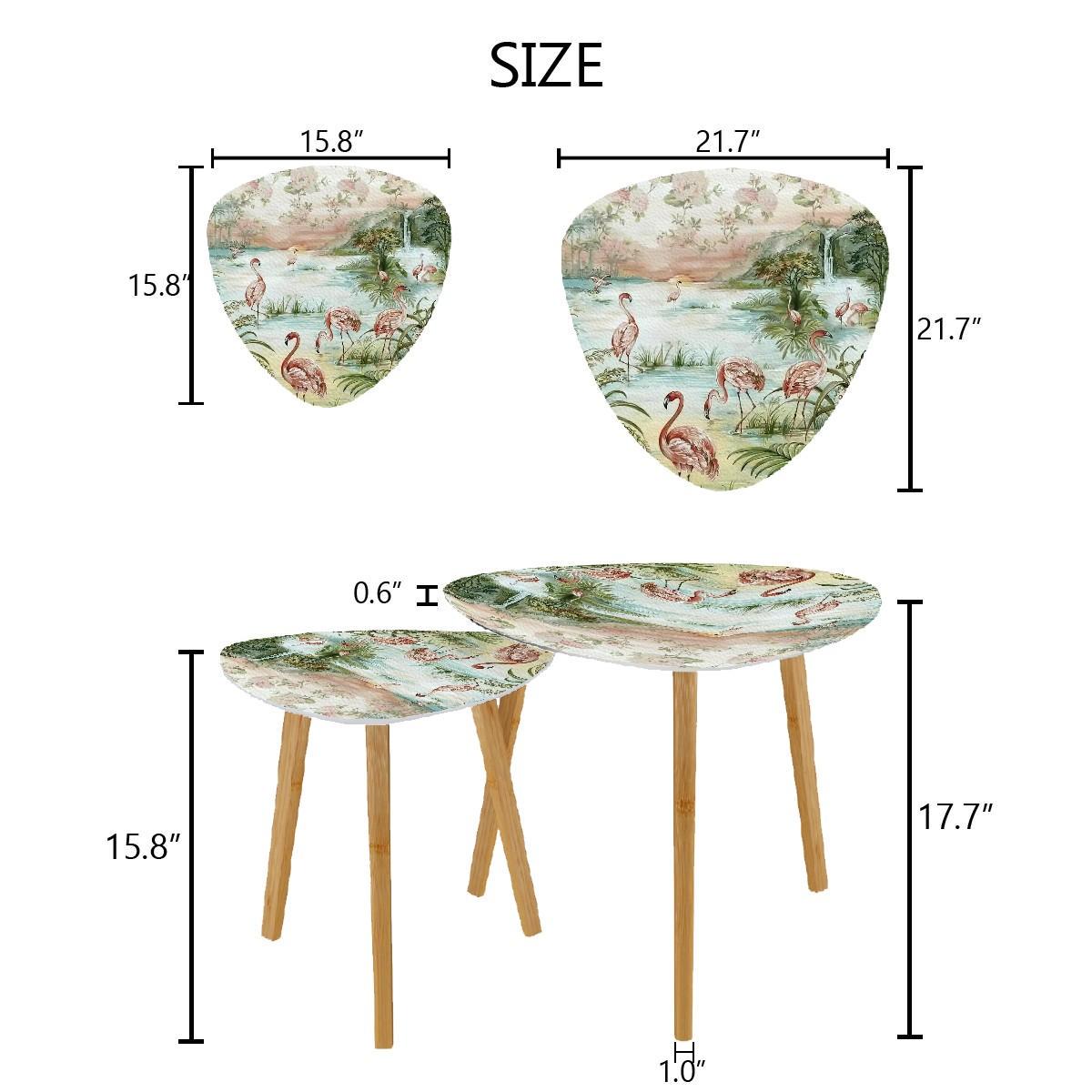 Chinoiserie Garden Pagoda Nesting Tables, Oriental Floral Decor ...