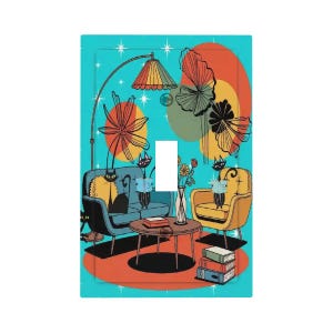 New York City Pattern Single Toggle Light Switch Wall Plate – Modern Polycarbonate Cover, Easy Install, 5x3 Inches – Fits Standard Openings