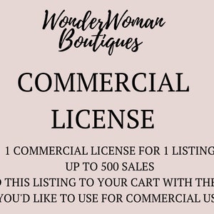 Licencia Comercial para 500 PRODUCTOS FÍSICOS