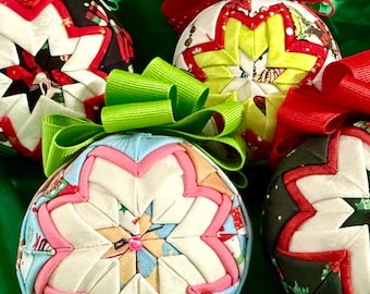 Quilted Ball Ornament - Etsy