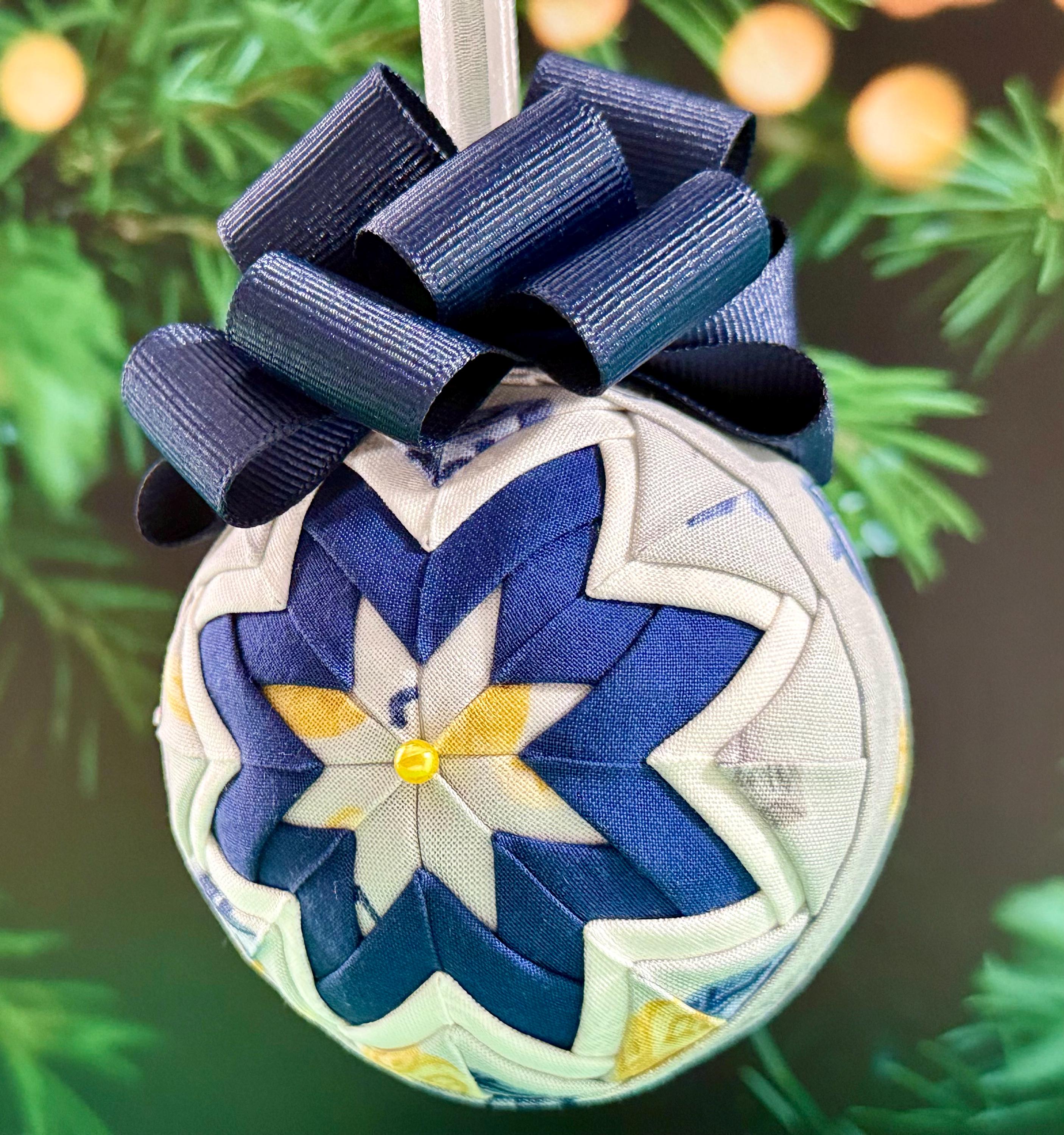 Quilted Ball Ornament - Etsy